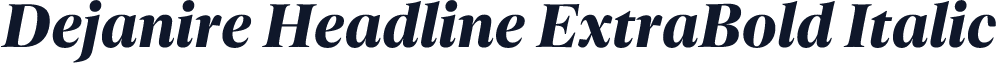 Dejanire Headline ExtraBold Italic
