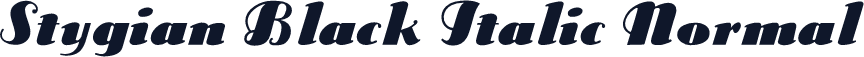 Stygian Black Italic Normal