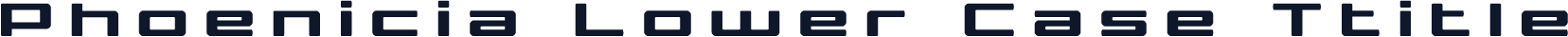 Phoenicia Lower Case Ttitle