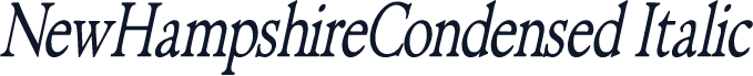 NewHampshireCondensed Italic