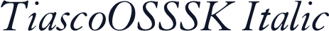 TiascoOSSSK Italic