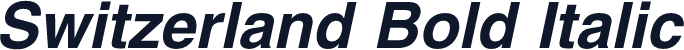 Switzerland Bold Italic