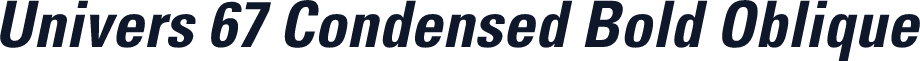 Univers 67 Condensed Bold Oblique