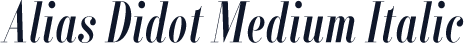 Alias Didot Medium Italic