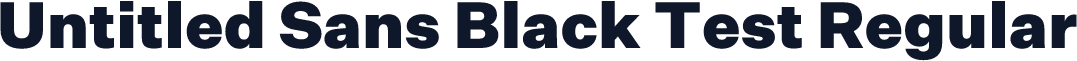 Untitled Sans Black Test Regular