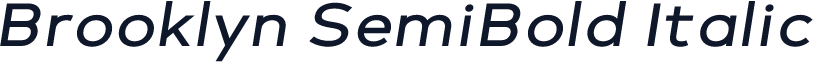 Brooklyn SemiBold Italic