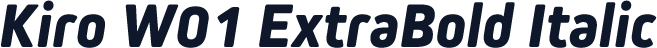Kiro W01 ExtraBold Italic