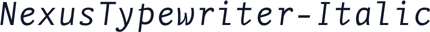 NexusTypewriter-Italic