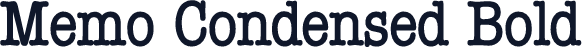 Memo Condensed Bold