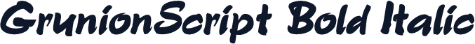 GrunionScript Bold Italic