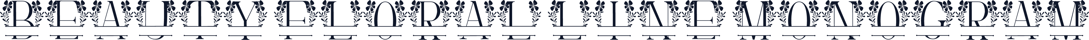 Beauty Floral Line Monogram