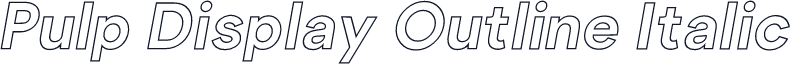 Pulp Display Outline Italic