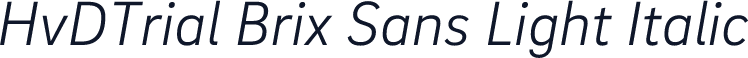 HvDTrial Brix Sans Light Italic