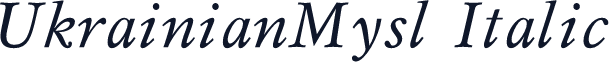 UkrainianMysl Italic