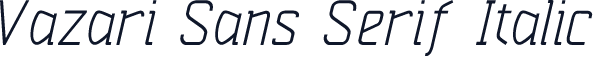 Vazari Sans Serif Italic