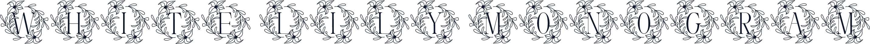 White Lily Monogram