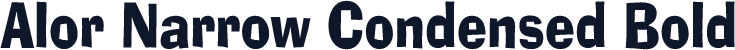 Alor Narrow Condensed Bold