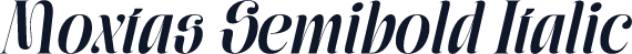 Moxtas Semibold Italic