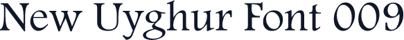 New Uyghur Font 009