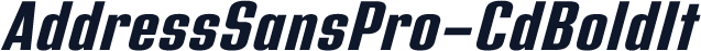 AddressSansPro-CdBoldIt