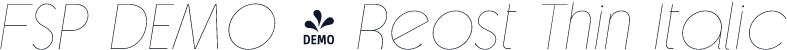 FSP DEMO - Reost Thin Italic