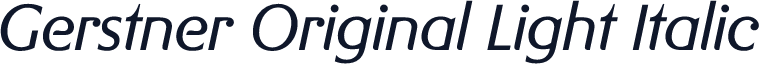 Gerstner Original Light Italic