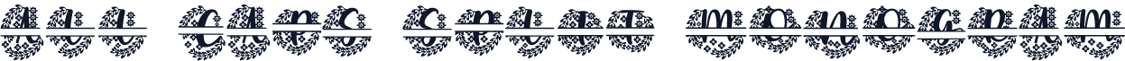 All Caps Split Monogram