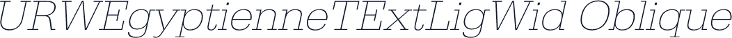 URWEgyptienneTExtLigWid Oblique