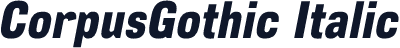 CorpusGothic Italic