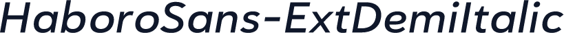 HaboroSans-ExtDemiItalic