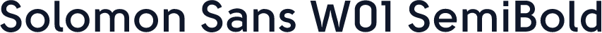 Solomon Sans W01 SemiBold