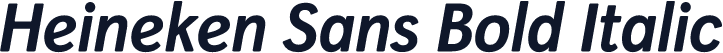 Heineken Sans Bold Italic