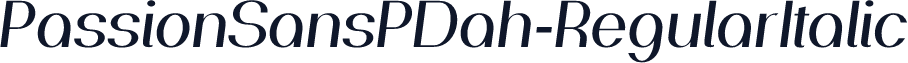 PassionSansPDah-RegularItalic