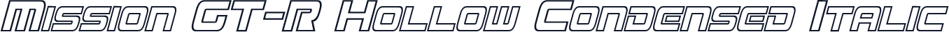 Mission GT-R Hollow Condensed Italic