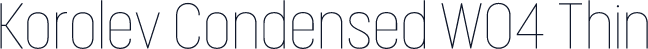 Korolev Condensed W04 Thin