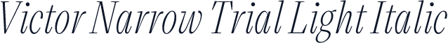 Victor Narrow Trial Light Italic