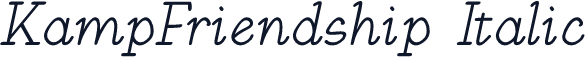 KampFriendship Italic