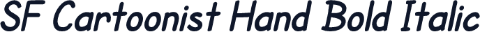 SF Cartoonist Hand Bold Italic