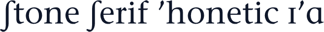 Stone Serif Phonetic IPA