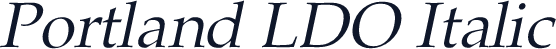 Portland LDO Italic