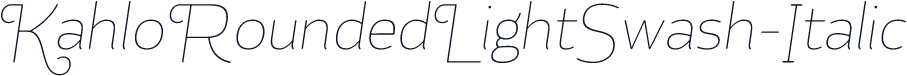 KahloRoundedLightSwash-Italic
