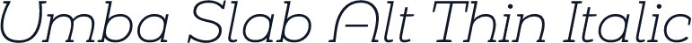 Umba Slab Alt Thin Italic