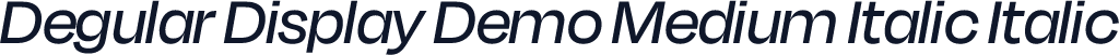 Degular Display Demo Medium Italic Italic