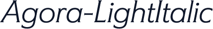 Agora-LightItalic