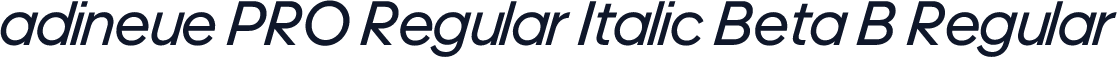 adineue PRO Regular Italic Beta B Regular
