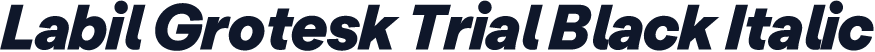 Labil Grotesk Trial Black Italic