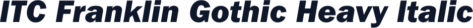 ITC Franklin Gothic Heavy Italic