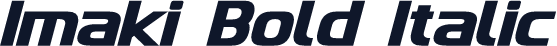 Imaki Bold Italic