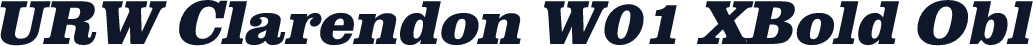 URW Clarendon W01 XBold Obl