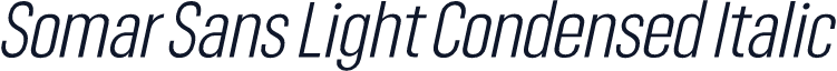 Somar Sans Light Condensed Italic